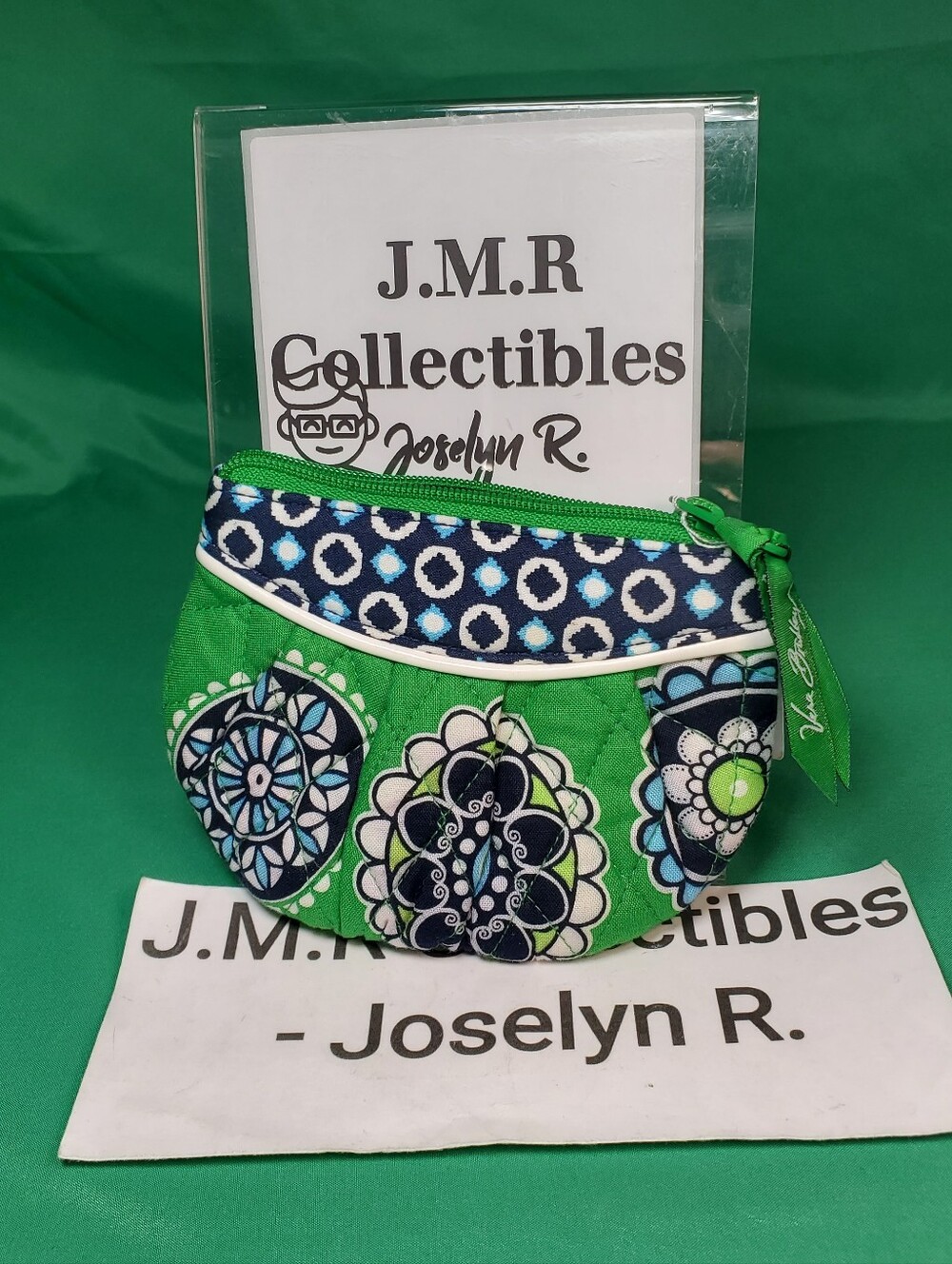 Vera Bradley Cupcakes Green #2 Sweetheart Pouch Change Coin Purse